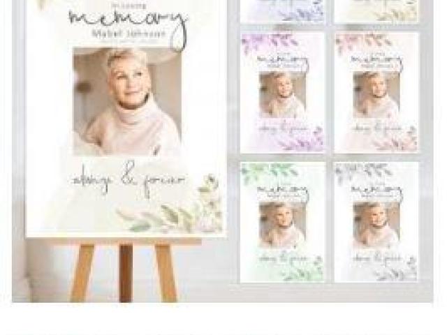 Funeral Memorial Photo Sign Board
