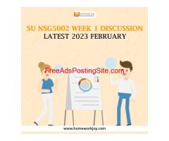 SU NSG5002 Week 1 Discussion Latest 2023 February