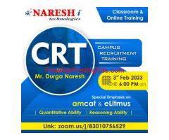 Attend Free Demo On CRT by Mr. Durga Naresh.