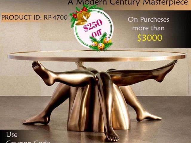 Round marble dining table