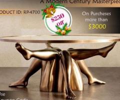 Round marble dining table