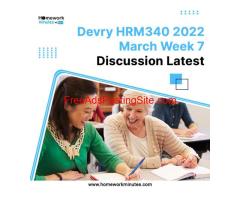 DeVry HRM340 2022 March Week 7 Discussion Latest