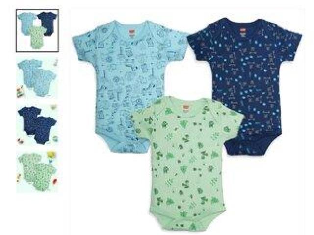 Baby Boys & Girls Pack of 3 Half Sleeve Romper – 100% Cotton Bodysuit Set