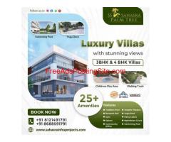 Sudireddypalli Road villas with Swimming Pool and Yoga Deck || SS Sahasra Palm Tree