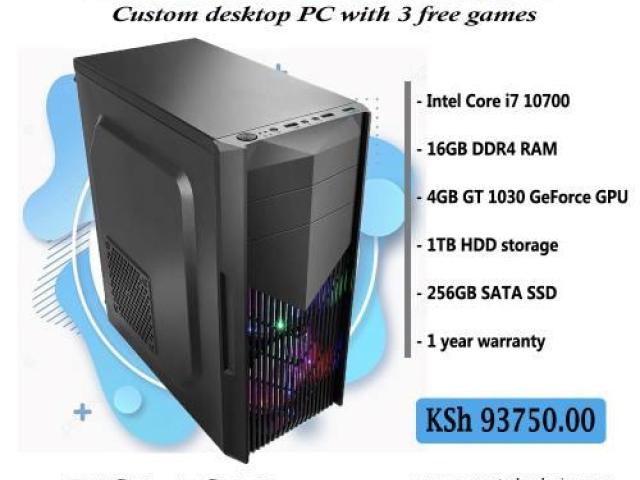 Tailor made desktop with Core i7 and 16GB RAM