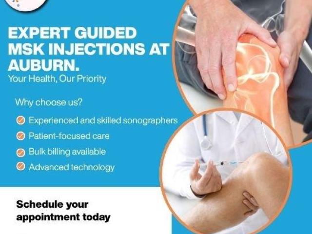 Expert Guided MSK Injections at Auburn Radiology. (02) 8315 8292
