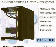 Custom produced Ryzen 7 PC with GeForce RTX 3050