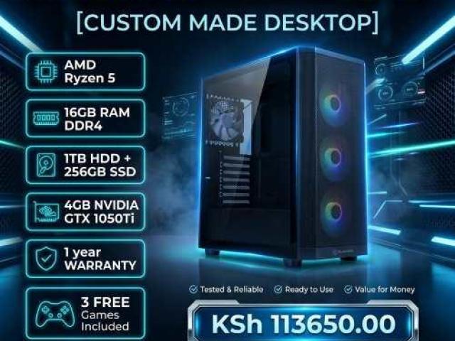 Custom designed AMD Ryzen 5 gaming desktop PC