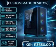 Custom designed AMD Ryzen 5 gaming desktop PC
