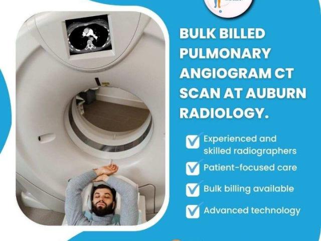 Bulk Billed Pulmonary Angiogram CT Scans now available at Auburn Radiology! (02) 8315 8292