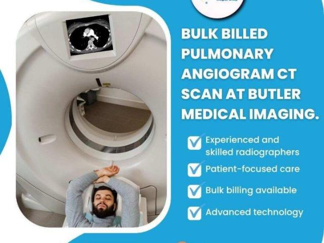 Bulk Billed Pulmonary Angiogram CT Scans now available at Butler Medical Imaging! (08) 9544 3999