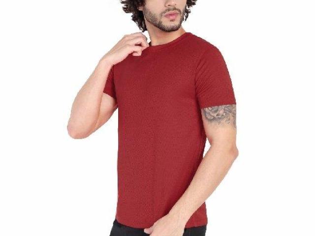 Unisex Solid Color Round Neck T-Shirt – Premium Polyester Fabric