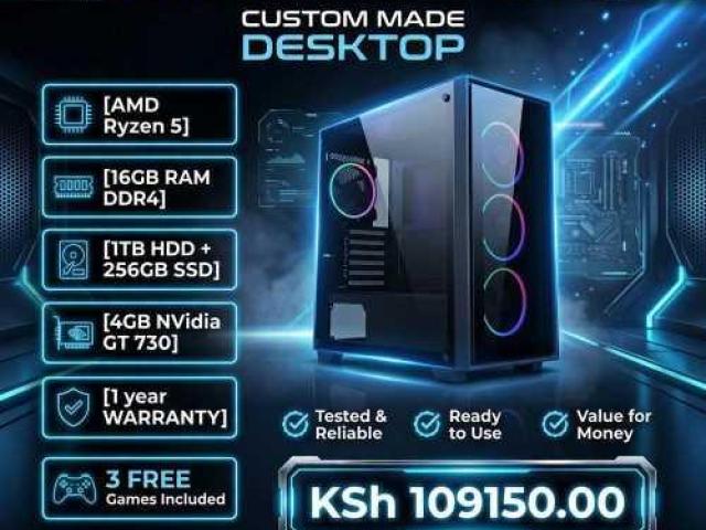 Custom crafted Ryzen 5 16gb RAM desktop PC