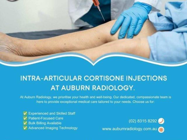 Intra-Articular Cortisone Injections at Auburn Radiology. (02) 8315 8292