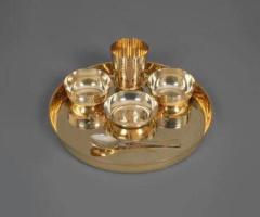 6 Pcs Kansa Thali Set for Sale – Handcrafted Bronze Thali Set for Daily Use