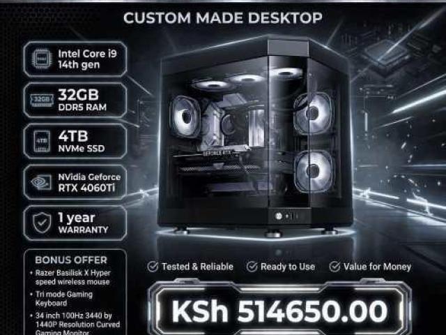 Purpose built Liquid cooled Core i9 fully kitted desktop